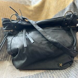 Hurley Black Leather Women's Bag